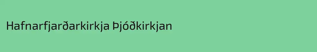 Hafnarfjarðarkirkja Þjóðkirkjan